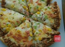 金枪鱼肉松披萨的做法图解9