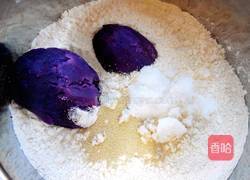 南瓜紫薯双色卷的做法图解2