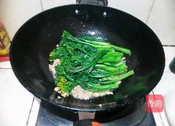 肉沫炒菜心的做法图解9