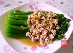 肉沫炒菜心的做法图解11