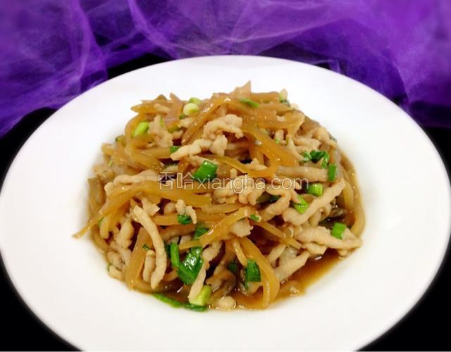 榨菜肉丝成品图！