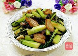 腊肉炒红菜苔的做法图解12
