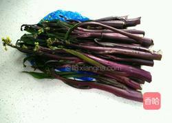 腊肉炒红菜苔的做法图解1