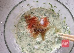 芹菜叶子鸡蛋饼的做法图解5