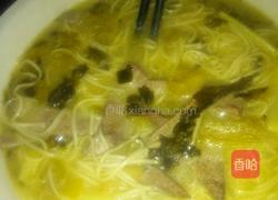 酸菜猪肝汤面的做法图解7