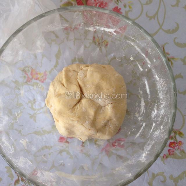 先用筷子一边加水，一边搅拌，然后用手和成面团，用保鲜膜包好发酵