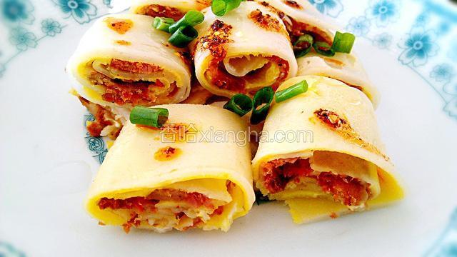 腊肠鸡蛋肠粉