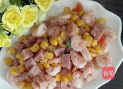 火腿杂蔬炒虾仁的做法图解7