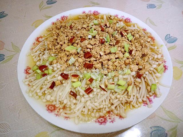 蒜蓉肉末金针菇