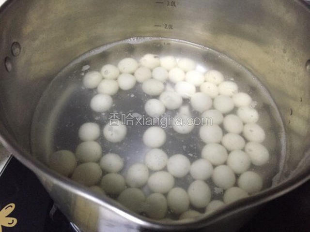 煮一锅开水，下汤圆