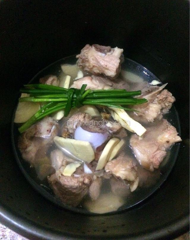 放适量水（一次放够，中途不再加水）。