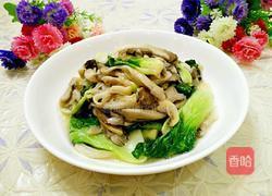 平菇炒小白菜的做法图解7