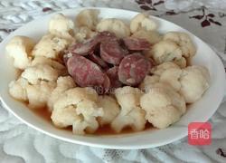 香肠炒花菜的做法图解12