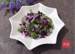 紫甘蓝拌萝卜丝的做法图解5