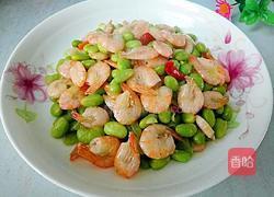 毛豆米烧虾的做法图解7