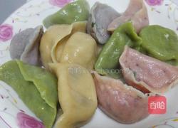 彩色素水饺的做法图解14