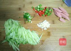 黄瓜火腿拌鸭肠的做法图解8