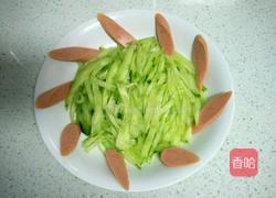 黄瓜火腿拌鸭肠的做法图解9