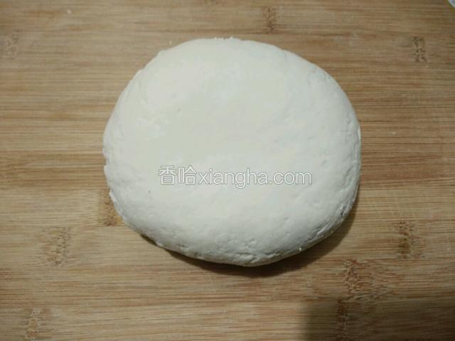 揉匀面团（这步讲究三光:盆光，面光，手光），盖上盖，放温暖处发酵