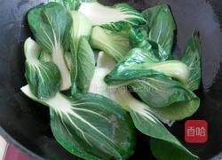 香菇炒油菜的做法图解2