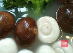 素炒双姑 白灼花耶菜的做法图解2