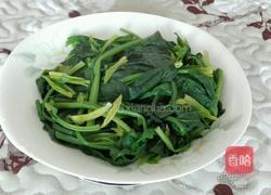 茄子炒菠菜的做法图解6