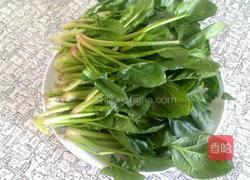 芥末菠菜的做法图解1