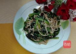 芝麻蚝油拌金针蘑菠菜的做法图解9