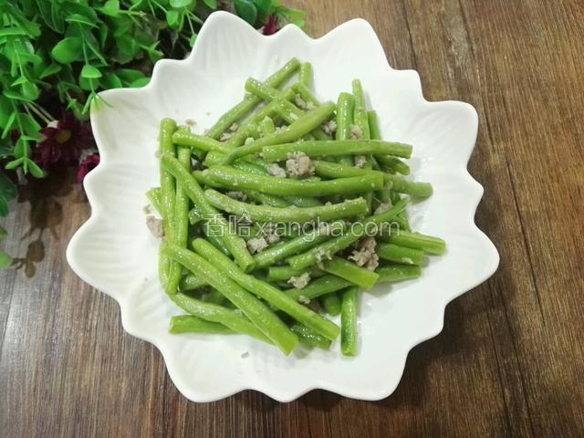 沙姜肉末炒豆角