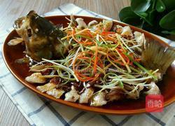 豆酱豉油蒸鲈鱼的做法图解11