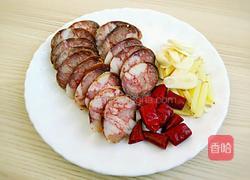 荷兰豆炒风干肠的做法图解2