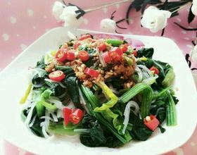 菠菜拌粉丝[图]