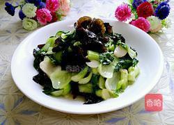 小白菜炒木耳的做法图解7