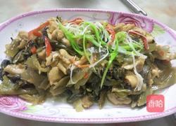 咸菜炒猪肠的做法图解5