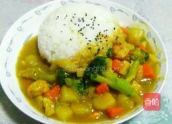 虾仁咖喱饭的做法图解12