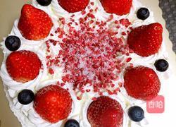 草莓(蓝莓)奶油戚风蛋糕(八寸)的做法图解16
