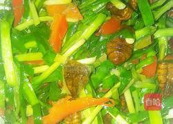韭菜炒蚕蛹的做法图解6