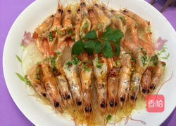 蒜蓉粉丝蒸开背虾的做法图解11