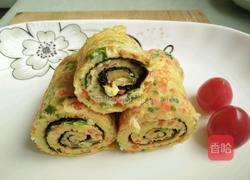 海苔蔬菜鸡蛋饼的做法图解7