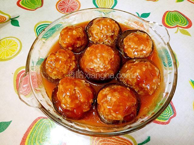 美味的酸甜香菇酿圆子就做好了