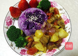 咖喱牛肉水果饭的做法图解14