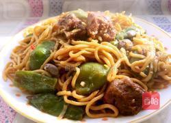 扁豆小排焖面的做法图解6