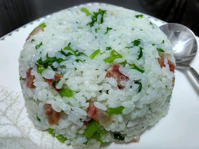 茼蒿香肠菜饭