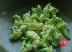 花菜炒大虾的做法图解7