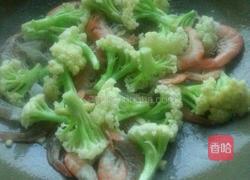 花菜炒大虾的做法图解9