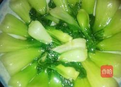 油菜炒香菇的做法图解2