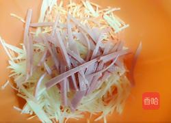 土豆胡萝卜火腿饼的做法图解2