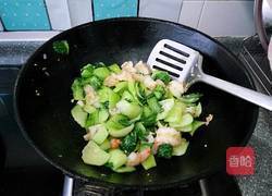 清炒虾仁油菜的做法图解7