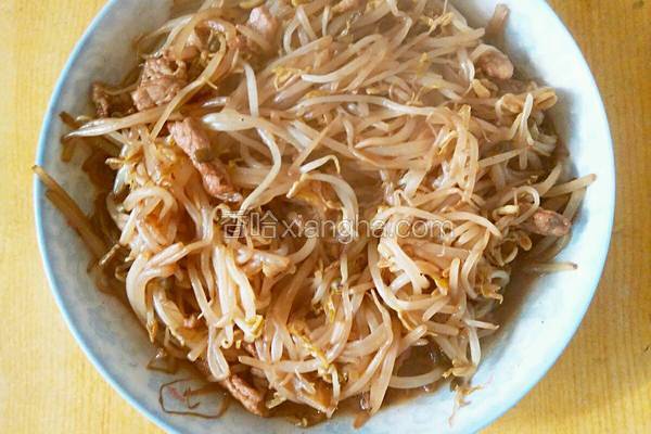 肉炒豆芽菜