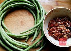 团团圆圆（豇豆酿肉）的做法图解2